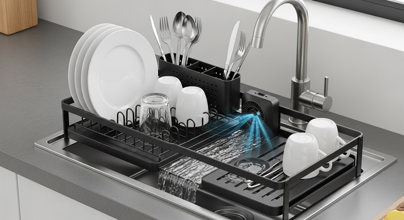 Best Compact Dish Racks for Small Sinks (Space-Saving + Fast Drying)